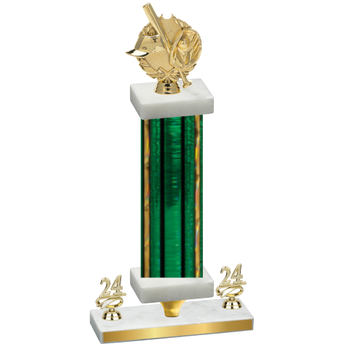 Premium Single Green Glacier Year Baseball Trophy