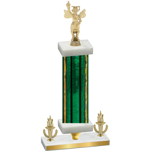 Premium Single Green Glacier Victory Academics Trophy