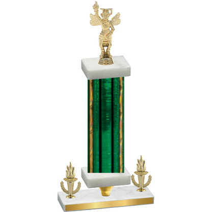 Premium Single Green Glacier Victory Academics Trophy