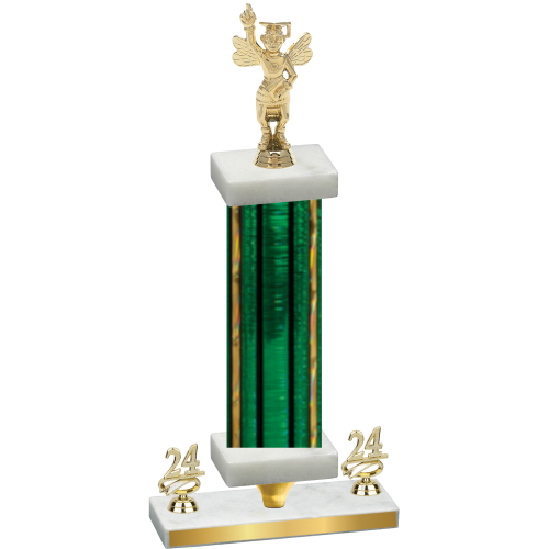 Premium Single Green Glacier Year Academics Trophy