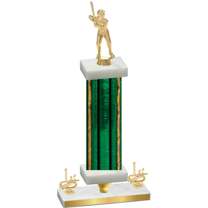 Premium Single Green Glacier First Place Baseball Trophy