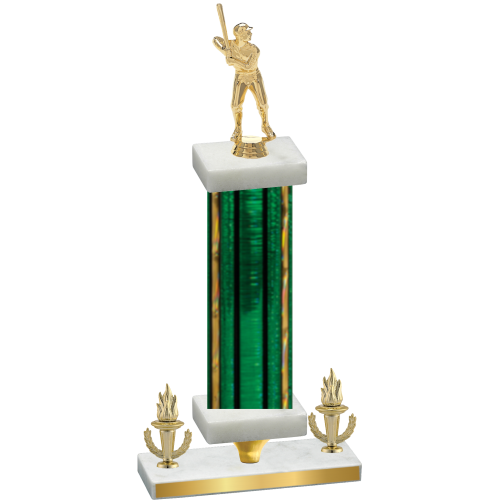 Premium Single Green Glacier Victory Baseball Trophy