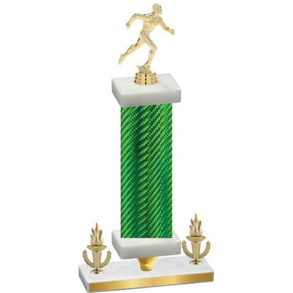 Premium Single Green Carbon Fiber Victory Running Trophy