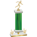 Premium Single Green Carbon Fiber Third Place Running Trophy
