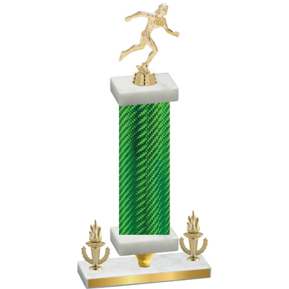 Premium Single Green Carbon Fiber Victory Running Trophy