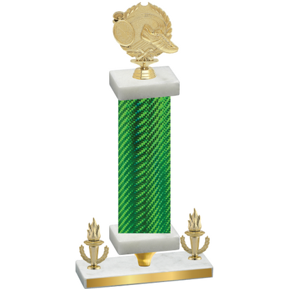 Premium Single Green Carbon Fiber Victory Running Trophy