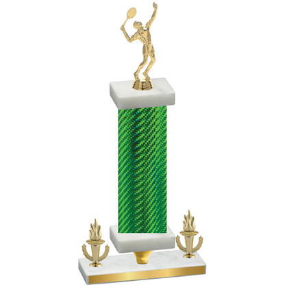 Premium Single Green Carbon Fiber Victory Tennis Trophy