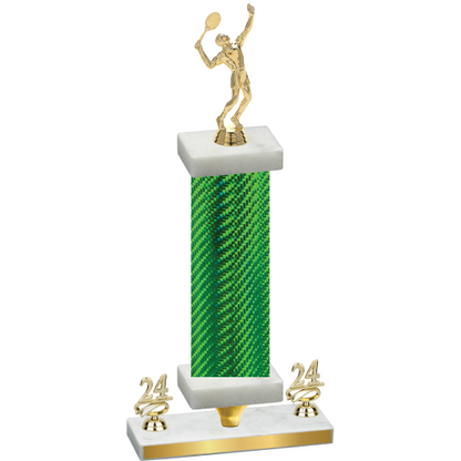 Premium Single Green Carbon Fiber Year Tennis Trophy