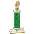Premium Single Green Carbon Fiber Fourth Place Football Trophy