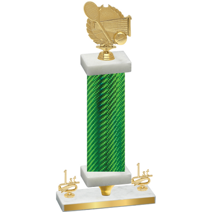 Premium Single Green Carbon Fiber First Place Tennis Trophy