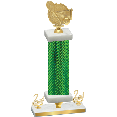 Premium Single Green Carbon Fiber Second Place Tennis Trophy