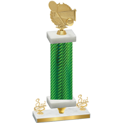 Premium Single Green Carbon Fiber Third Place Tennis Trophy