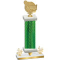 Premium Single Green Carbon Fiber Fourth Place Tennis Trophy