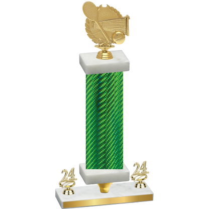 Premium Single Green Carbon Fiber Year Tennis Trophy