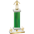 Premium Single Green Carbon Fiber First Place Wrestling Trophy