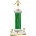 Premium Single Green Carbon Fiber Year Wrestling Trophy