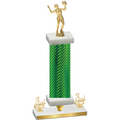 Premium Single Green Carbon Fiber Third Place Volleyball Trophy