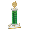 Premium Single Green Carbon Fiber Year Volleyball Trophy