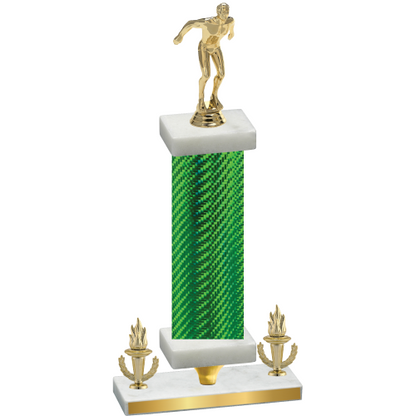 Premium Single Green Carbon Fiber Victory Swimming Trophy