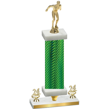 Premium Single Green Carbon Fiber Year Swimming Trophy