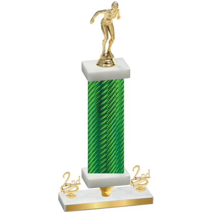 Premium Single Green Carbon Fiber Second Place Tennis Trophy