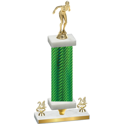 Premium Single Green Carbon Fiber Year Tennis Trophy