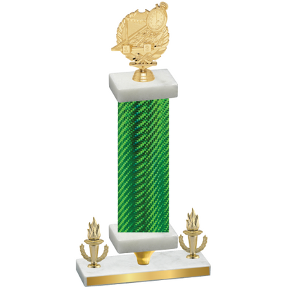 Premium Single Green Carbon Fiber Victory Swimming Trophy