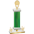 Premium Single Green Carbon Fiber Third Place Insert Trophy