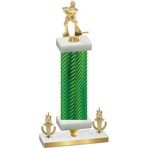 Premium Single Green Carbon Fiber Victory Hockey Trophy