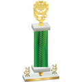 Premium Single Green Carbon Fiber Year Pickleball Trophy