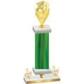 Premium Single Green Carbon Fiber Third Place Pickleball Trophy