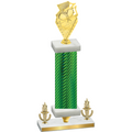 Premium Single Green Carbon Fiber Victory Pickleball Trophy