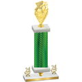 Premium Single Green Carbon Fiber Year Pickleball Trophy