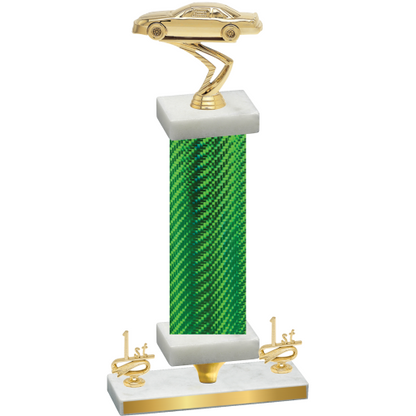 Premium Single Green Carbon Fiber First Place Cars Trophy