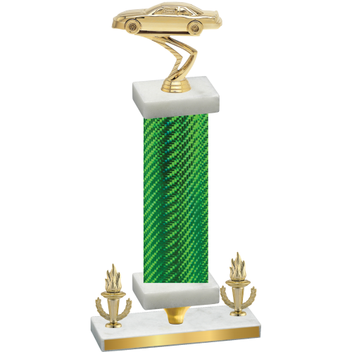 Premium Single Green Carbon Fiber Victory Cars Trophy