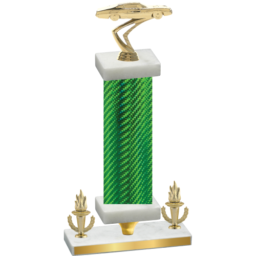 Premium Single Green Carbon Fiber Victory Cars Trophy