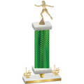 Premium Single Green Carbon Fiber First Place Skater Trophy