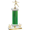Premium Single Green Carbon Fiber Fourth Place Skater Trophy