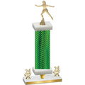 Premium Single Green Carbon Fiber Year Skater Trophy