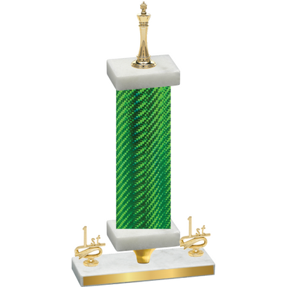 Premium Single Green Carbon Fiber First Place Chess Trophy