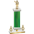Premium Single Green Carbon Fiber Victory Holiday Trophy