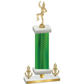 Premium Single Green Carbon Fiber Victory Majorette Trophy