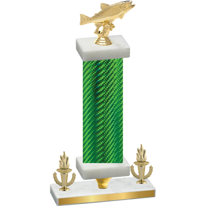 Premium Single Green Carbon Fiber Victory Fishing Trophy