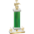 Premium Single Green Carbon Fiber First Place Music Trophy