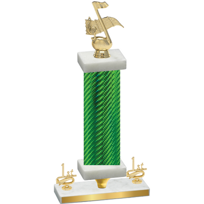 Premium Single Green Carbon Fiber First Place Music Trophy