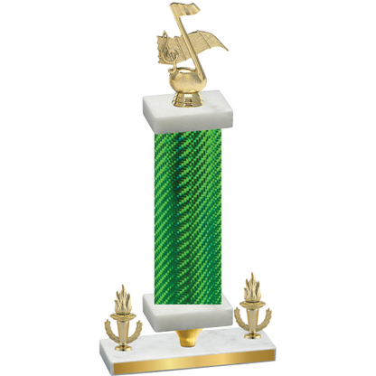 Premium Single Green Carbon Fiber Victory Music Trophy