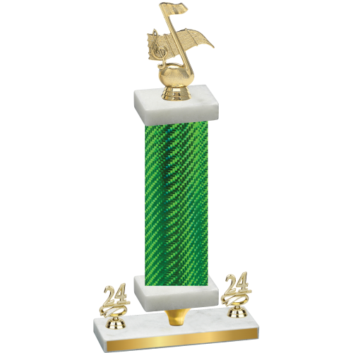 Premium Single Green Carbon Fiber Year Music Trophy
