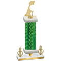 Premium Single Green Carbon Fiber Victory Golf Trophy
