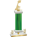 Premium Single Green Carbon Fiber Year Golf Trophy