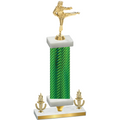 Premium Single Green Carbon Fiber Victory Karate Trophy